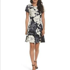 ELIZA J Floral Fit & Flare Scuba Dress 14